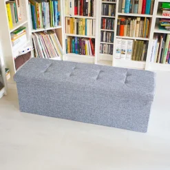 B2X Kistor & Koffertar>Hopfällbar förvaringsbänk linnetyg