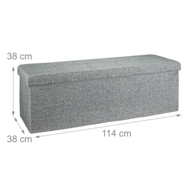 B2X Kistor & Koffertar>Hopfällbar förvaringsbänk linnetyg