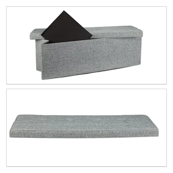 B2X Kistor & Koffertar>Hopfällbar förvaringsbänk linnetyg