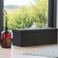 B2X Kistor & Koffertar>Hopfällbar förvaringsbänk linnetyg