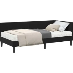 vidaXL Soffor>Hörn Sängram med Madrass Övrigt 2 pcs Svart Sammet