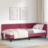 vidaXL Soffor>Hörn Sängram Vinröd 90 cm x 190 cm SammetochPlywood