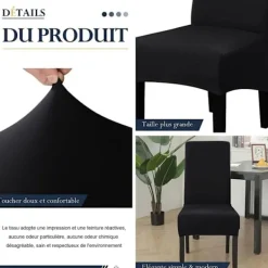 LUNAVO Stolar>Husvagns Klaffar 6st Universella i Spandex Säte Skydd Maskintvättbara Heminredning Matrum