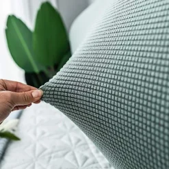 Sängar>Huvudgavelskydd Lämplig för 200 cm huvudgavel, Stretch Sängskydd Dekorativt Dammskydd Sänggavelskydd Används på de flesta huvudgavlar Grå 200 cm