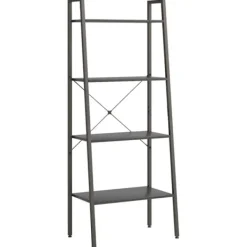 vidaXL Hyllor>Hylla 4 plan svart 56x35x140 cm