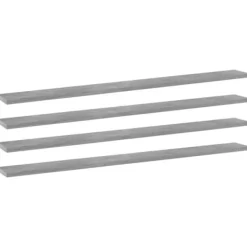 vidaXL Hyllor>Hyllplan 4 st betonggrå 100x10x1,5 cm konstruerat trä