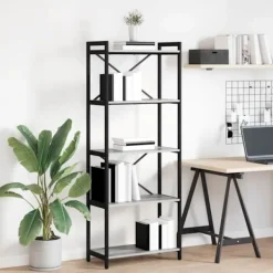 vidaXL Hyllor>Hyllsystem Grå sonoma 60 x 30 x 155 cm Konstruerat trä