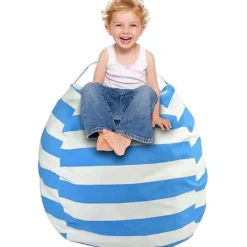 no brand Sittsäckar>IC Plyschleksaksförvaring, Bean Bag Cover, Bean Bag Kudde blå