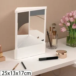 Skåp>Icke-omvändande Spegel Sannbildsreflektion Stabil Bas Spegel Present Kompatibel med Kvinnor Whit_qcx Small size