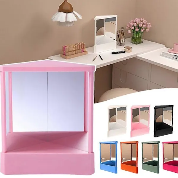 Skåp>Icke-omvändande Spegel Sannbildsreflektion Stabil Bas Spegel Present Kompatibel med Kvinnor Whit_qcx Small size