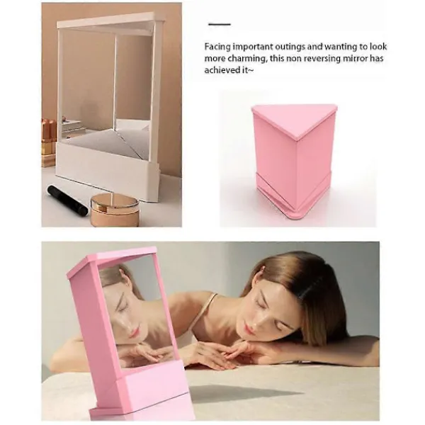Skåp>Icke-omvändande Spegel Sannbildsreflektion Stabil Bas Spegel Present Kompatibel med Kvinnor Whit_qcx Small size