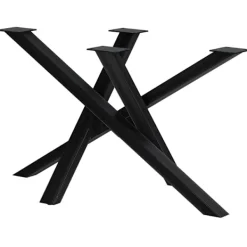 BellaFurn Matbord>Industriella bordsben - Upprätter - Högt pulverbelagt stål, inklusive golvtoppar Färg: Antik svart | Storlek: 120x70x72 cm