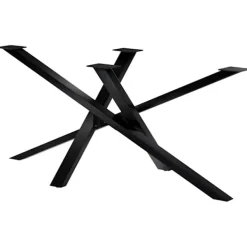 BellaFurn Kontorsmöbler>Industriella bordsben - Upprätter - Högt pulverbelagt stål, inklusive golvtoppar Färg: Svart | Storlek: 160x80x72 cm