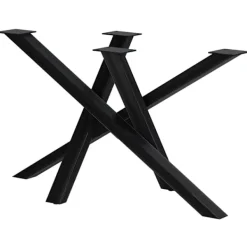 BellaFurn Matbord>Industriella bordsben - Upprätter - Högt pulverbelagt stål, inklusive golvtoppar Färg: Antik svart | Storlek: 120x60x72 cm