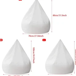 Sittsäckar>Innerfoder för ottomanfåtölj, ottomanöverdrag utan fyllning (L: 100 x 120 cm) 100*120cm