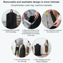 Sittsäckar>Inomhus Utomhus Vuxen Sittsäck Spelstol Extra Stor Sittsäck Överdrag Röd M Röd Röd M