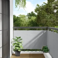 vidaXL Balkongmöbler>Insynsskydd för balkong grå 300x75 cm PVC