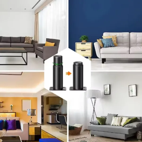 ATELA Sängar>Justerbara ben för möbler,Set med 4 starka justerbara möbelben i metall 180 - 300mm