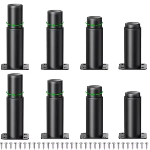 ATELA Sängar>Justerbara ben för möbler,Set med 4 starka justerbara möbelben i metall 180 - 300mm