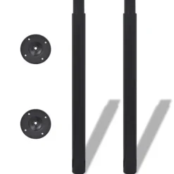 Balkongmöbler>Justerbara bordsben 2 st 710 mm-1100 mm svart Svart