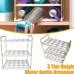 Estone Hyllor>Justerbart förvaringsställ för koppar och flaskor Multifunktionell hylla för vin och termosar