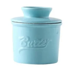 Matgrupper>Keramisk smörbytta med lock, fransk smörförvaring, behållare för mjukt bredbart smör, förvaringsburk med vattenlinje, kökstillbehör - Bra