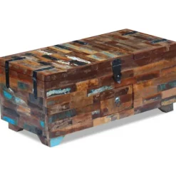 vidaXL Kistor & Koffertar>Kistbord massivt återvunnet trä 80x40x35 cm