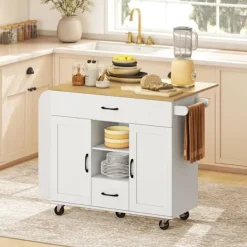 Northio Köksö>Köksö, expanderbar yta, mjukstängande, MDF, vit