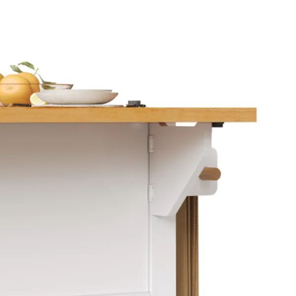 Köksö>Köksö med gott om förvaringsutrymme, inklusive kryddhylla och handdukshängare, 3 dörrar, justerbara hyllor, vit