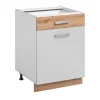 Köksö>Köksbänk - Deconation - Köksbänk med låda "Ava" - Vit/Beige - L 60 x H 81 x 56 cm