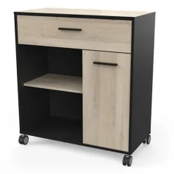 DEMEYERE Skåp>Köksdesserter med 1 låda 1 dörr Mint svart och trä