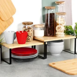 VTE Hyllor>Kökshylla i trä 33,5x19,5x16 cm / 33,5x18,5x13,5 cm 2 st.