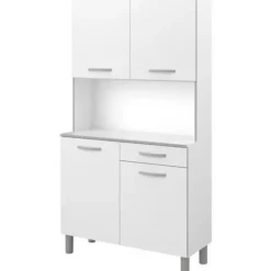 EKIPA Sideboards>Köksskänk - Vit - Modern - 4 dörrar - OSLO - L 101 cm