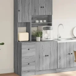 vidaXL Skåp>Köksskåp grå sonoma 95x50x180 cm konstruerat trä