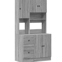 vidaXL Skåp>Köksskåp grå sonoma 95x50x180 cm konstruerat trä