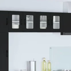 vidaXL Skåp>Köksskåp med hylla Svart 60 x 31 x 40 cm Konstruerat trä