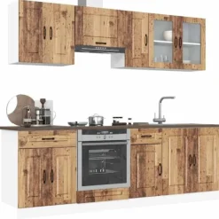 vidaXL Skåp>Köksskåpsset Kalmar 8 delar åldrat trä konstruerat trä