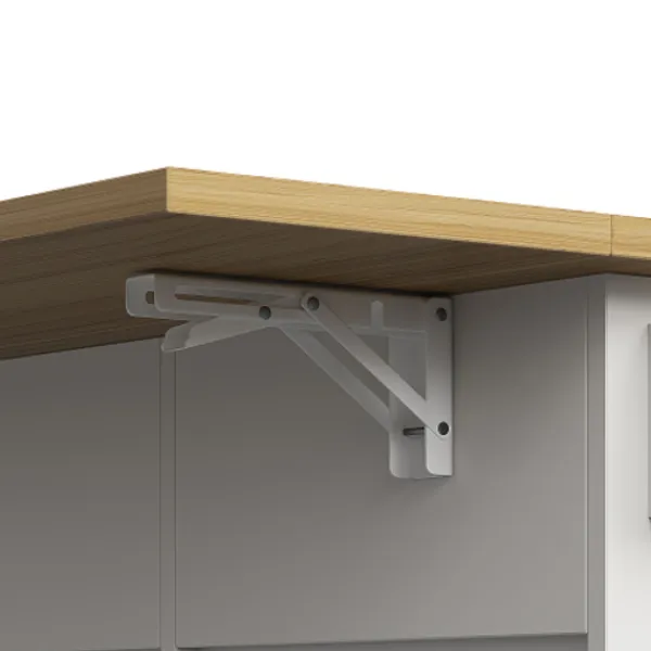 Köksö>Köksvagn med avtagbar arbetsyta, handdukshållare & kryddhylla, justerbara avdelare, vit, trälook