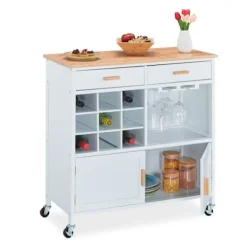 Northix Köksö>Köksvagn med vinställ