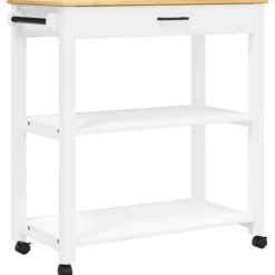 vidaXL Köksö>Köksvagn MONZA 84x40x88,5 cm massivt furu