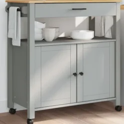 vidaXL Köksö>Köksvagn MONZA 84x40x88,5 cm massivt furu