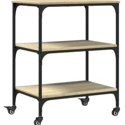 vidaXL Hyllor>Köksvagn sonoma-ek 60x41x76 cm konstruerat trä