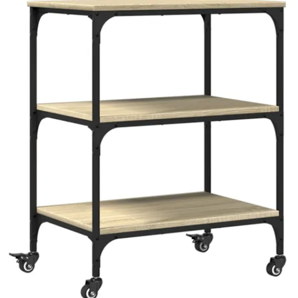 vidaXL Hyllor>Köksvagn sonoma-ek 60x41x76 cm konstruerat trä