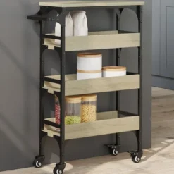 vidaXL Hyllor>Köksvagn sonoma-ek 53x20x76 cm konstruerat trä