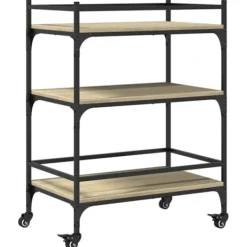 vidaXL Köksö>Köksvagn sonoma-ek 65x40x86,5 cm konstruerat trä