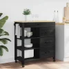 vidaXL Köksö>Köksvagn Svart 84 x 40 x 88,5 cm