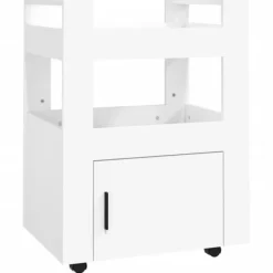 vidaXL Köksö>Köksvagn vit 60x45x80 cm konstruerat trä