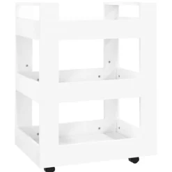 vidaXL Köksö>Köksvagn vit 60x45x80 cm konstruerat trä