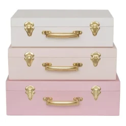 AMO Toys Kistor & Koffertar>Koffert, Väskor Rosa 3-Pack - Jabadabado