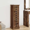 vidaXL Byråer>Kommode med låda Brun 35 x 30 x 110 cm Massivt teakträ